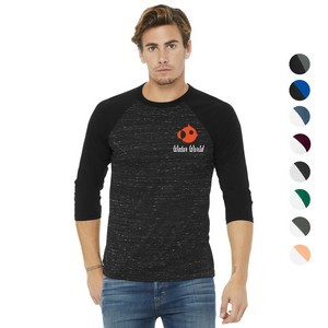 BELLA+CANVAS Unisex 3/4-Sleeve Baseball Tee w/ Screen Print