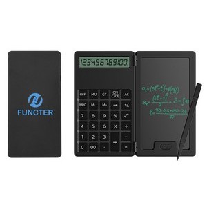 3 in 1 Mini Intelligent Folding Portable Scientific Function Calculator with LCD Writing Notepad