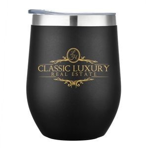 Vineyard-I 12 Oz Stemless Wine Glass Tumbler (Double Walled)