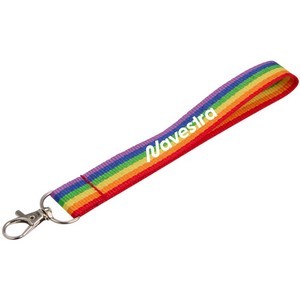 Rainbow Recycled Wrist Lanyard