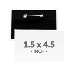 1.5 X 4.5 Inch Rectangle Custom Buttons