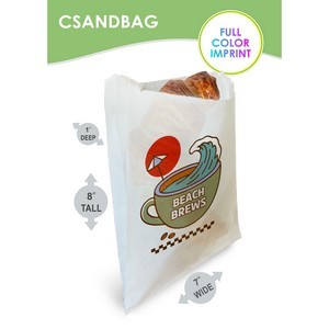 Grease Resistant 7" x 8" Sandwich Bag With Full Color Printing