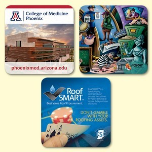 Vynex® Heavy Duty 4"x4"x3/16" Hard Surface Drink Coaster