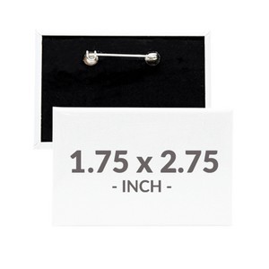 1.75 X 2.75 Inch Rectangle Custom Buttons