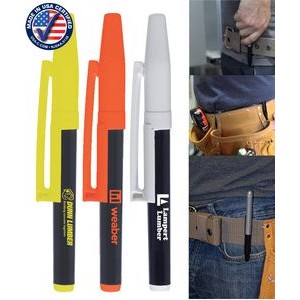 Certified USA Made - RevMark - Bright Series Fine Point Permanent Marker with Belt Clip