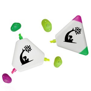 Custom Triangle Shape 3-color Highlighter Pen