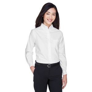 UltraClub Ladies' Classic Wrinkle-Resistant Long-Sleeve Oxford