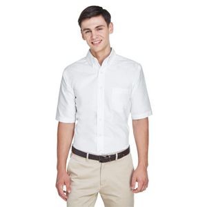 UltraClub Men's Classic Wrinkle-Resistant Short-Sleeve Oxford