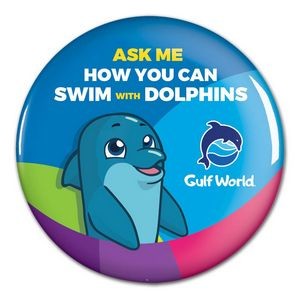 Round Button w/ Safety Pin Back (3" Diameter)