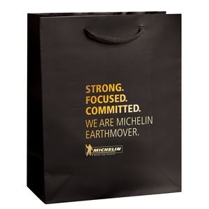 Gloss Laminated Euro Tote Bag w/ Macrame Rope Handles (8"x4"x10")