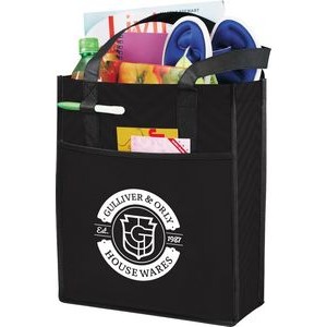 Printed Chevron Non-Woven Shopper Tote