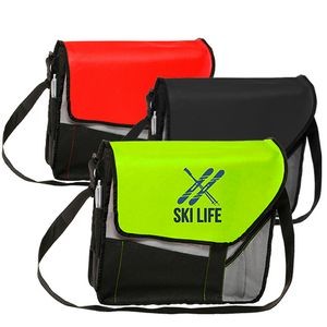 Slant Flap Laptop Bag w/Shoulder Strap (15"W x 15")