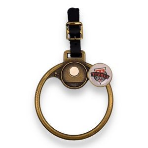 Golf Towel Caddy W/Full Color Magnetic Ball Marker