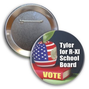 3 Diam Round Button w/ Pin