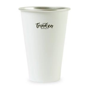 Pre-Game Aluminum Stadium Cup - 18 Oz. - White