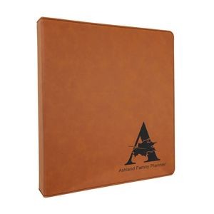 10 ½" x 11 ½" Rawhide Leatherette 3-Ring Binder w/ 1" Slant D-Rings