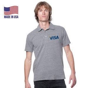 4.5 Oz. USA Made Unisex Eco Triblend Polo