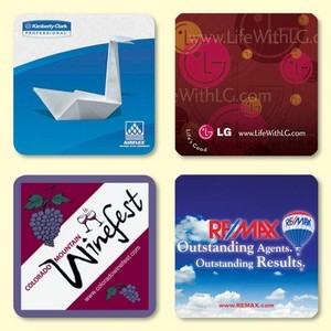 Vynex® Heavy Duty 3.6"x3.6"x1/16" Drink Coaster