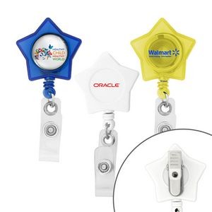 Star-Shaped Retractable Badge Holder