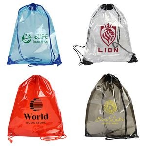 Diamond Clear TPU Drawstring Backpack