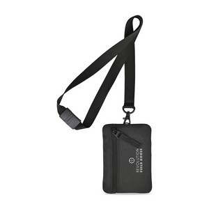 Rally Recycled ID Pouch Lanyard - Black