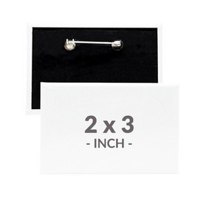 2 X 3 Inch Rectangle Custom Buttons