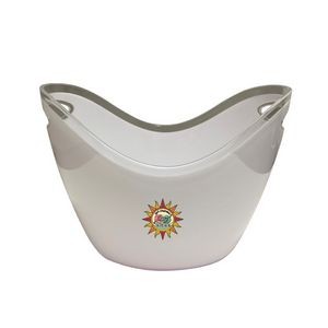 Acrylic White Ice Bucket Four-Liter